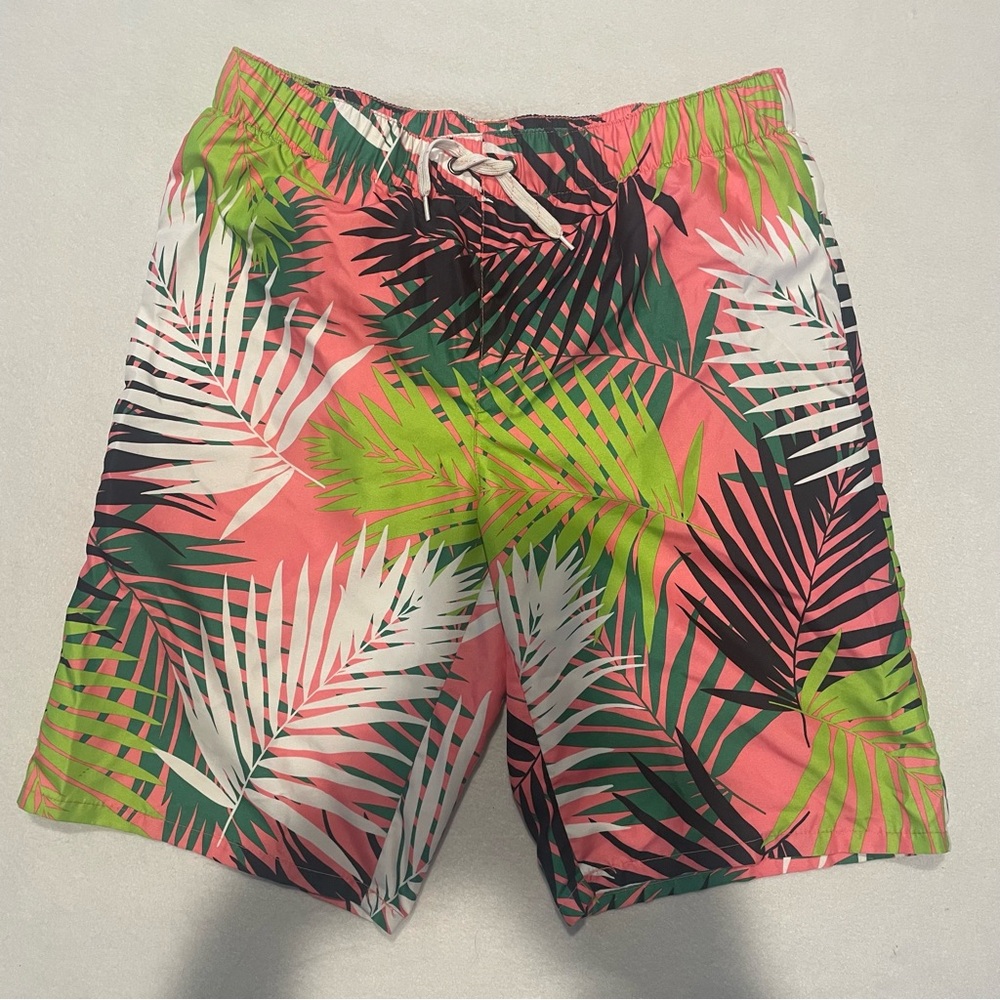 City Street, Tropical Leaf Print trunks, boys XL husky